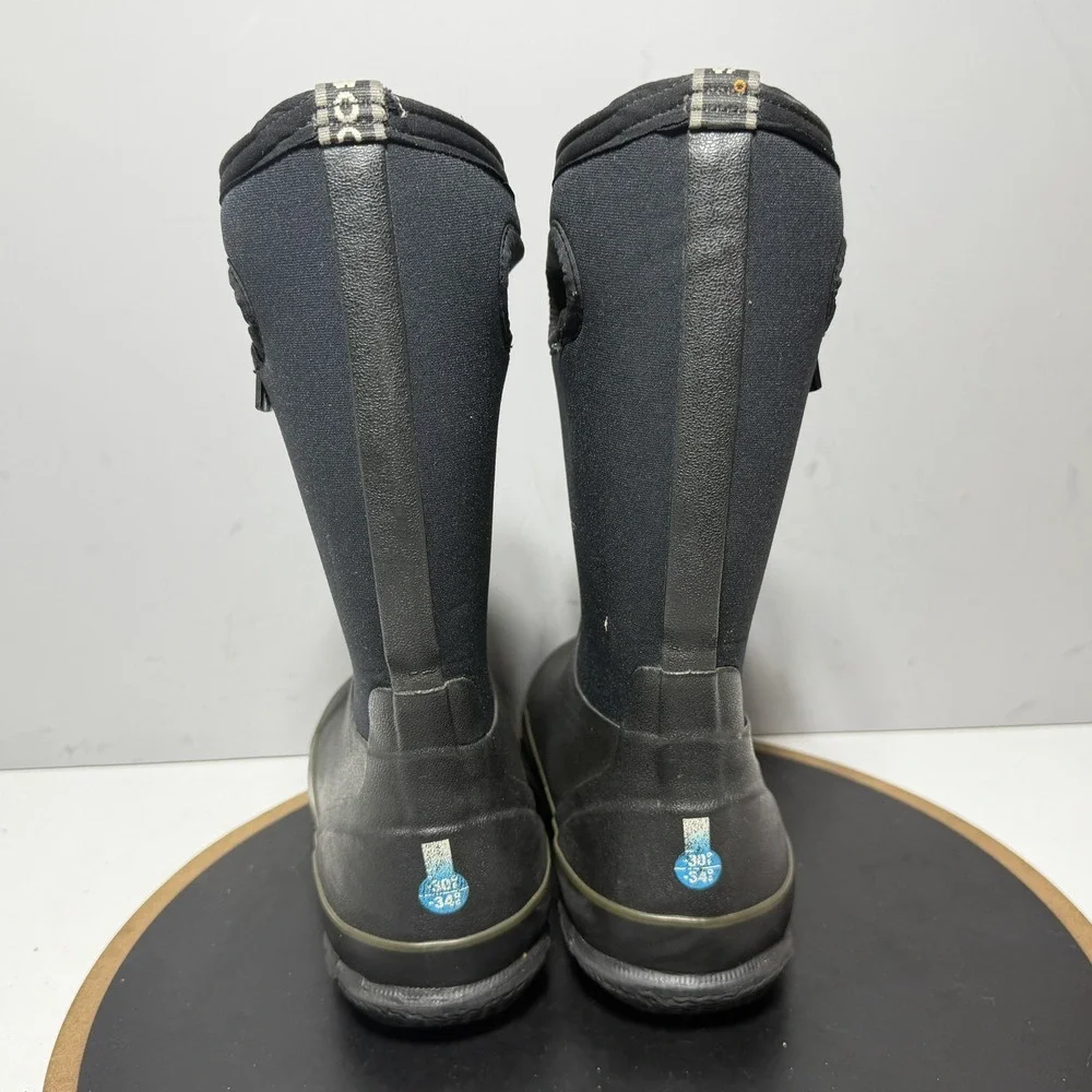 Bogs Classic High Boots Youth Size 4 Black Waterproof Insulated Winter Snow
